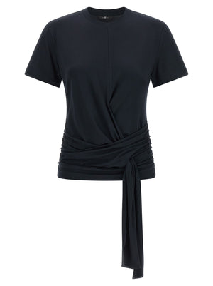 7 For All Mankind Blaues Lyocell T-Shirt
