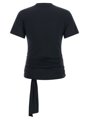 7 For All Mankind Blaues Lyocell T-Shirt