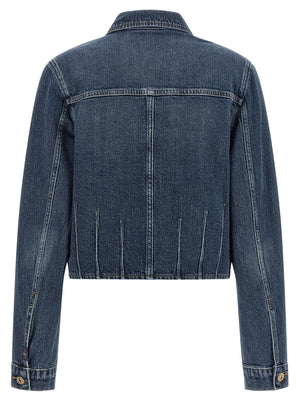 7 For All Mankind Blaue Jeansjacke aus Baumwolle