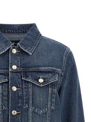 7 For All Mankind Blaue Jeansjacke aus Baumwolle