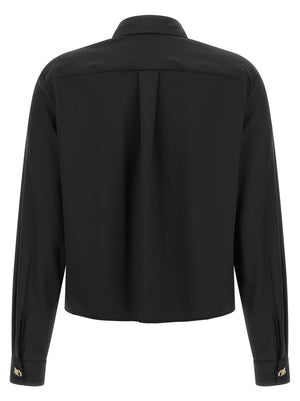 Fabiana Filippi Schwarze Bluse aus reiner Schurwolle