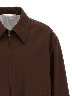 Gucci Brauner Wollmantel in voller Länge
