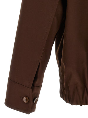 Gucci Brauner Wollmantel in voller Länge