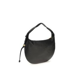 Coccinelle Schwarze Bos Taurus Kalbsleder Schultertasche