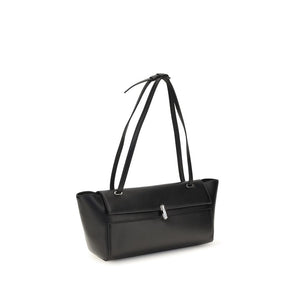 Savette Schwarze Bos Taurus Kalbsleder Schultertasche