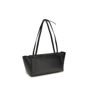 Savette Schwarze Bos Taurus Kalbsleder Schultertasche