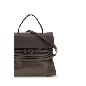 Moschino Braune Ziegenleder-Schultertasche