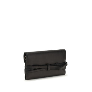 Moschino Schwarze Umhängetasche aus Ziegenleder