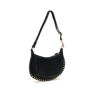 Isabel Marant Schwarze Bos Taurus Kalbsleder Schultertasche