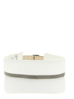Brunello Cucinelli Weiße Polyester-Kappe (Baseball Cap)