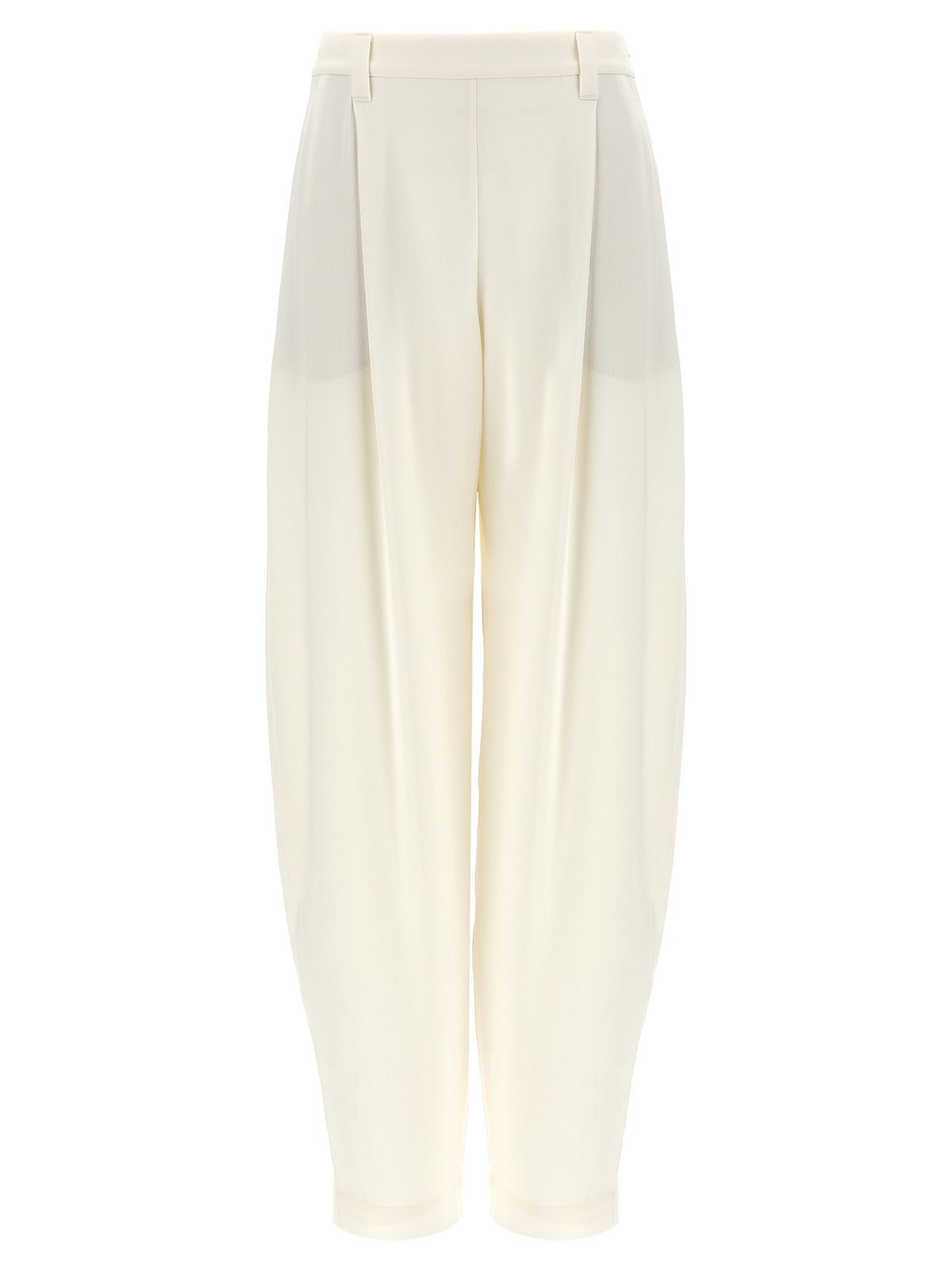 Brunello Cucinelli Weiße Seidenhose für den Alltag