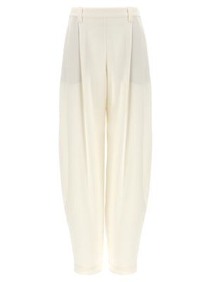 Brunello Cucinelli Weiße Seidenhose für den Alltag