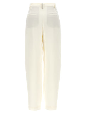 Brunello Cucinelli Weiße Seidenhose für den Alltag