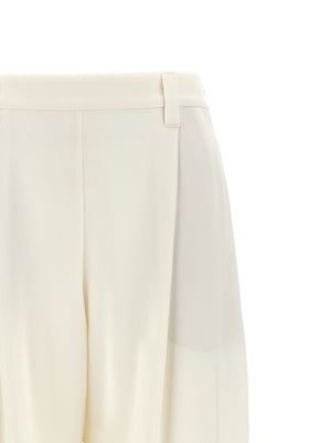 Brunello Cucinelli Weiße Seidenhose für den Alltag