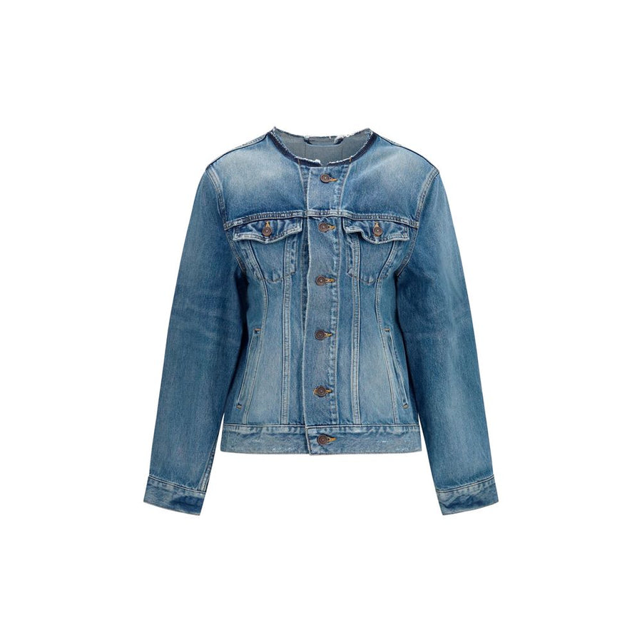 Balenciaga Blaue Jacke aus Ovis Aries Wolle