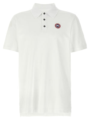 Canada Goose Weißes Poloshirt aus Baumwolle