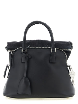 Maison Margiela Schwarze Kalbsleder-Schultertasche