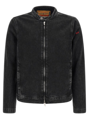 Diesel Schwarze Baumwoll-Denimjacke
