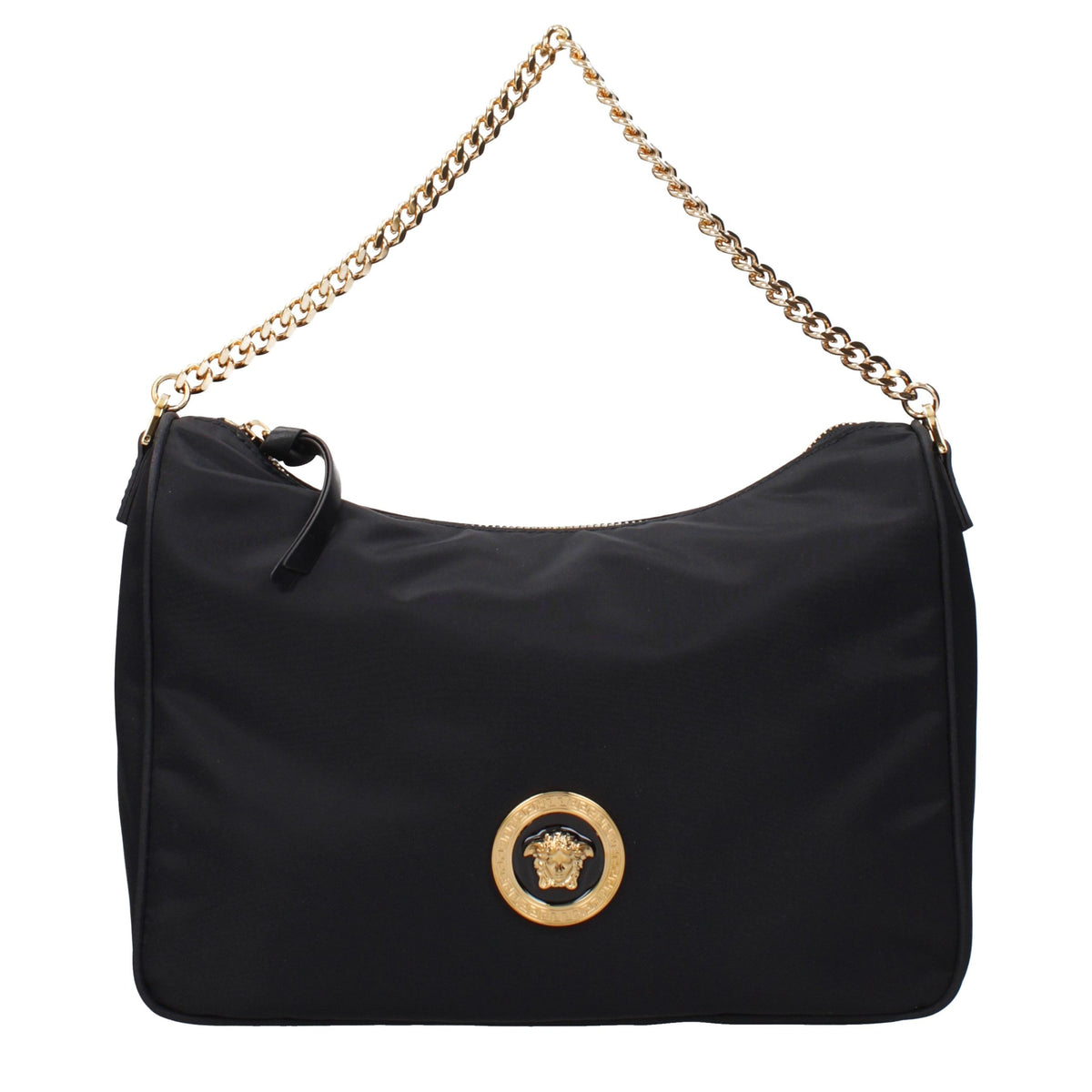 Versace Schwarze Stoffhandtasche