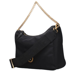 Versace Schwarze Stoffhandtasche