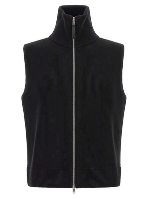 Maison Margiela Ärmelloser Pullover aus schwarzer Wolle