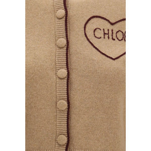 Chloé Beige Woll Cardigan Oves Aries