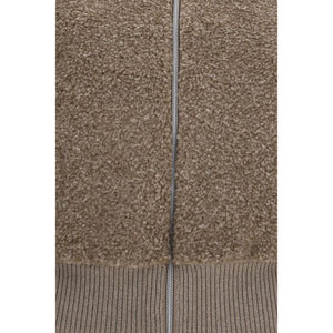 Herno Beige Woll Cardigan Oves Aries