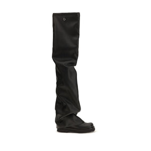 The Attico Schwarz Polyurethan Overknee-Stiefel