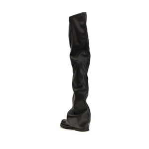 The Attico Schwarz Polyurethan Overknee-Stiefel
