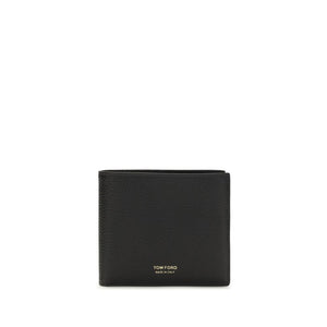 Tom Ford Schwarzes Kalbsleder Bos Taurus Portemonnaie