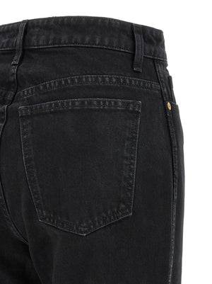 Khaite Schwarze Baumwoll-Schlagjeans