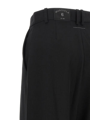 MM6 Maison Margiela Schwarze Freizeithose aus Polyester