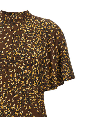 Twinset Braunes Viskose-Maxikleid
