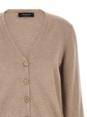 Fabiana Filippi Beige Virgin Wool Cardigan