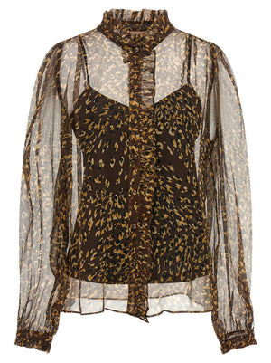 Twinset Braunes Hemd aus Polyester