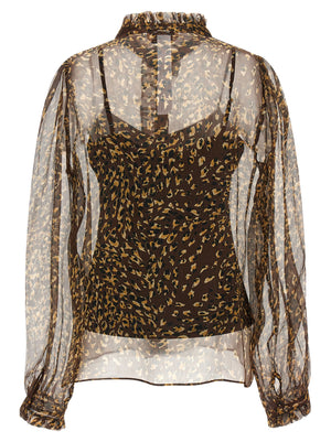 Twinset Braunes Hemd aus Polyester