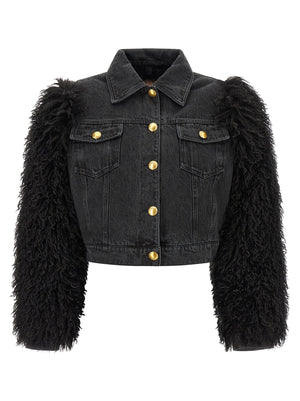 Twinset Schwarze Baumwoll-Denimjacke