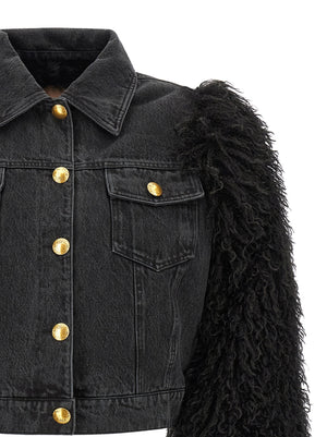 Twinset Schwarze Baumwoll-Denimjacke