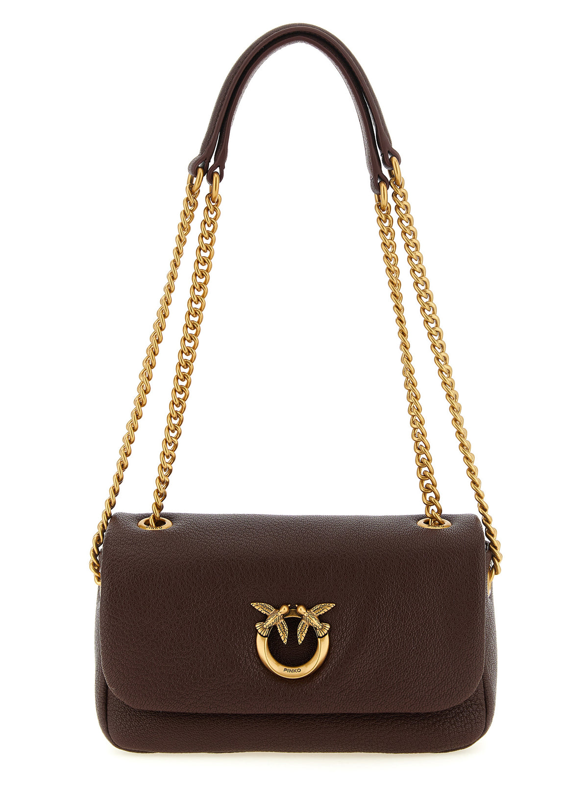 PINKO Schultertasche aus braunem Lammleder