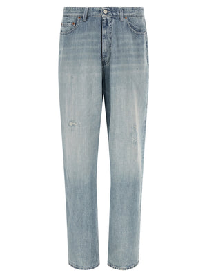 MM6 Maison Margiela Blaue Jeans aus Baumwolle im geraden Schnitt