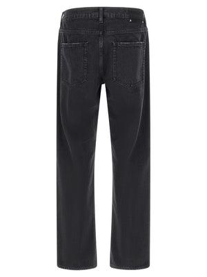 Golden Goose Schwarze Baumwoll-Jeans mit geradem Bein