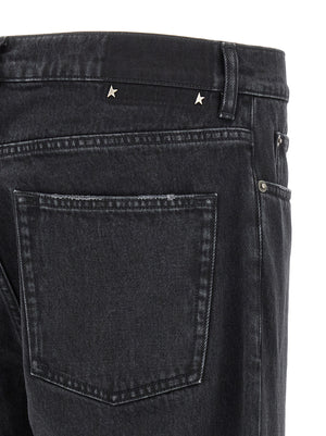 Golden Goose Schwarze Baumwoll-Jeans mit geradem Bein
