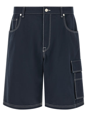 Fendi Blaue Baumwoll-Bermudashorts