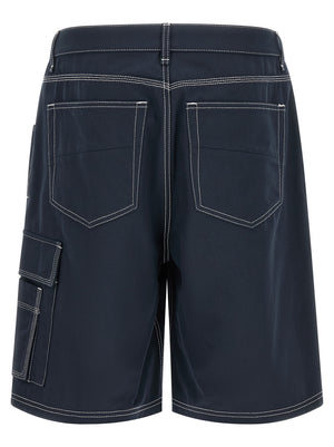 Fendi Blaue Baumwoll-Bermudashorts