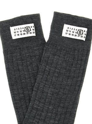 MM6 Maison Margiela Graue Wollsocken