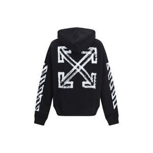 Off-White Schwarzer Baumwoll-Sweatshirt