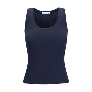 Max Mara Blaue Viskose-Tanktops