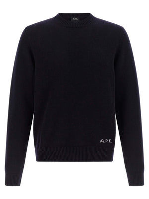 A.P.C. Blauer Wollcardigan