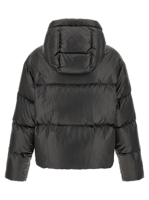MM6 Maison Margiela Schwarze Polyester-Jacke in voller Länge