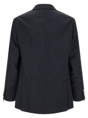 Brunello Cucinelli Blauer Seidenblazer